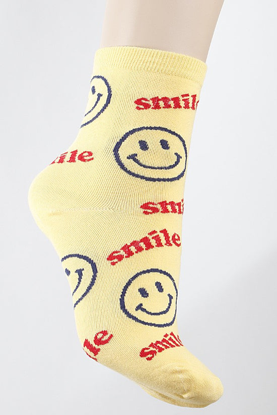 Yellow Smile Socks