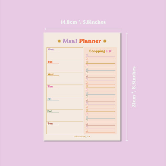 Colorful Meal Planner & Shopping List