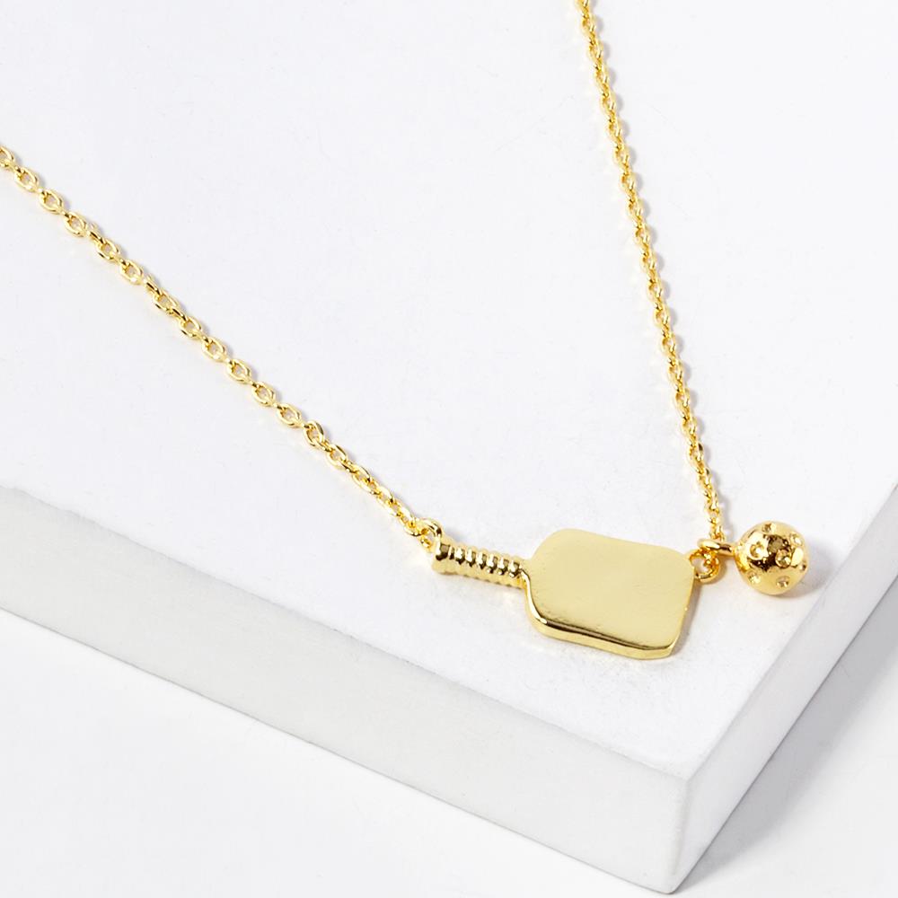 Pickleball Gold Necklace