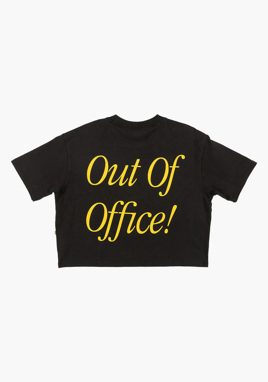 Duvin Out Of Office Crop Tee Antique or Black