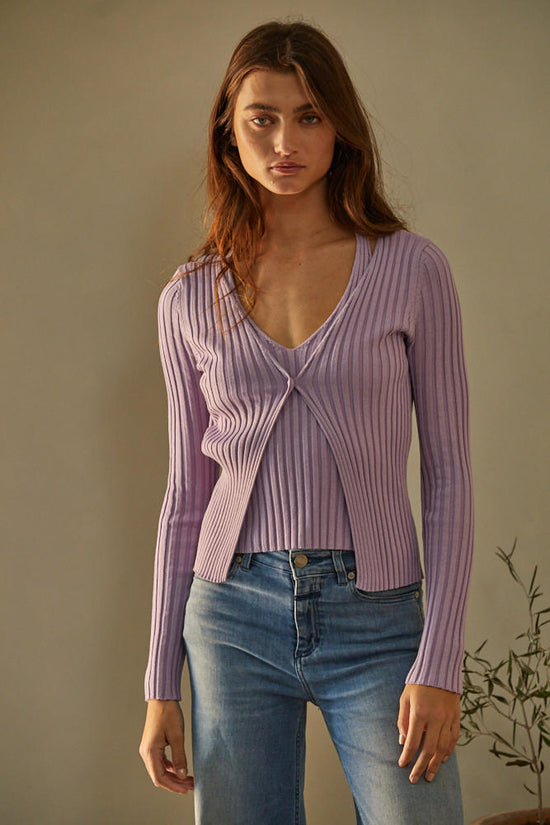 By Together Ariana Sweater Set Lavender