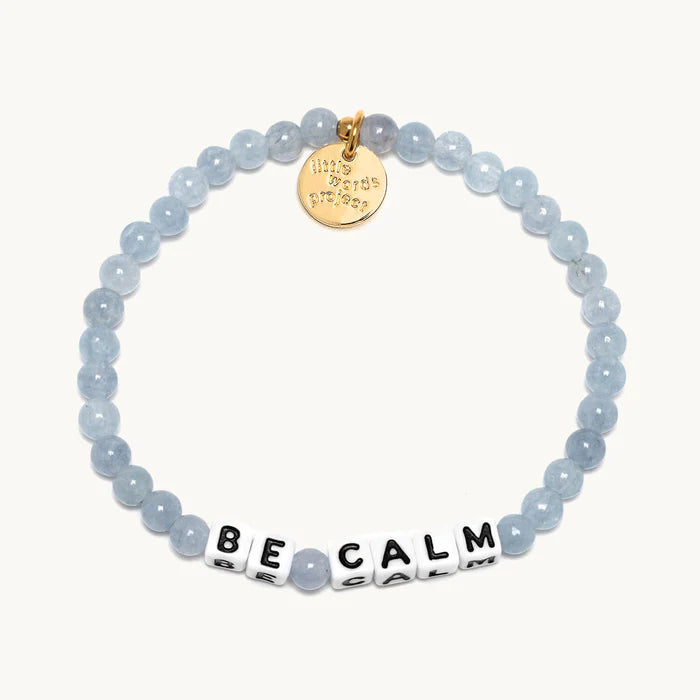Little Words Project Be Calm Bracelet Aquamarine