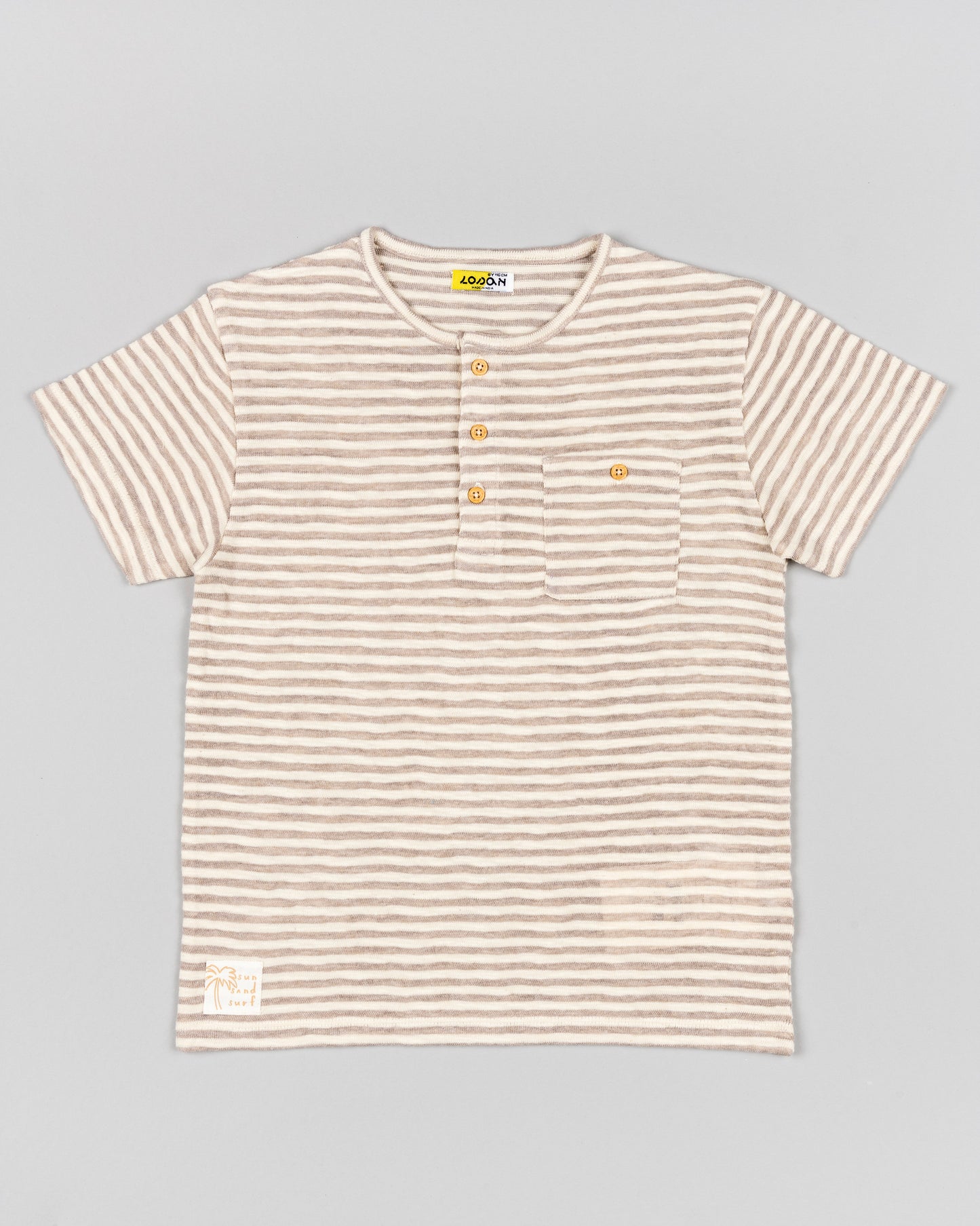 Losan Ecru Stripe S/S Shirt