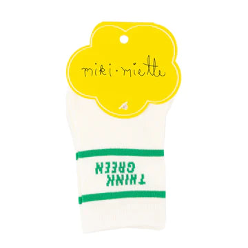 Miki Miette Ankle Socks Think Green