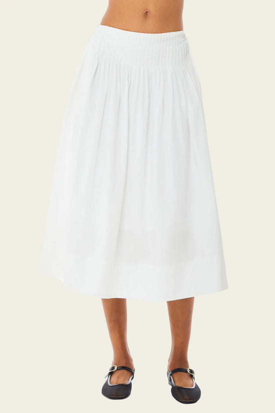 Find Me Now Uni Pleated Midi Skirt White