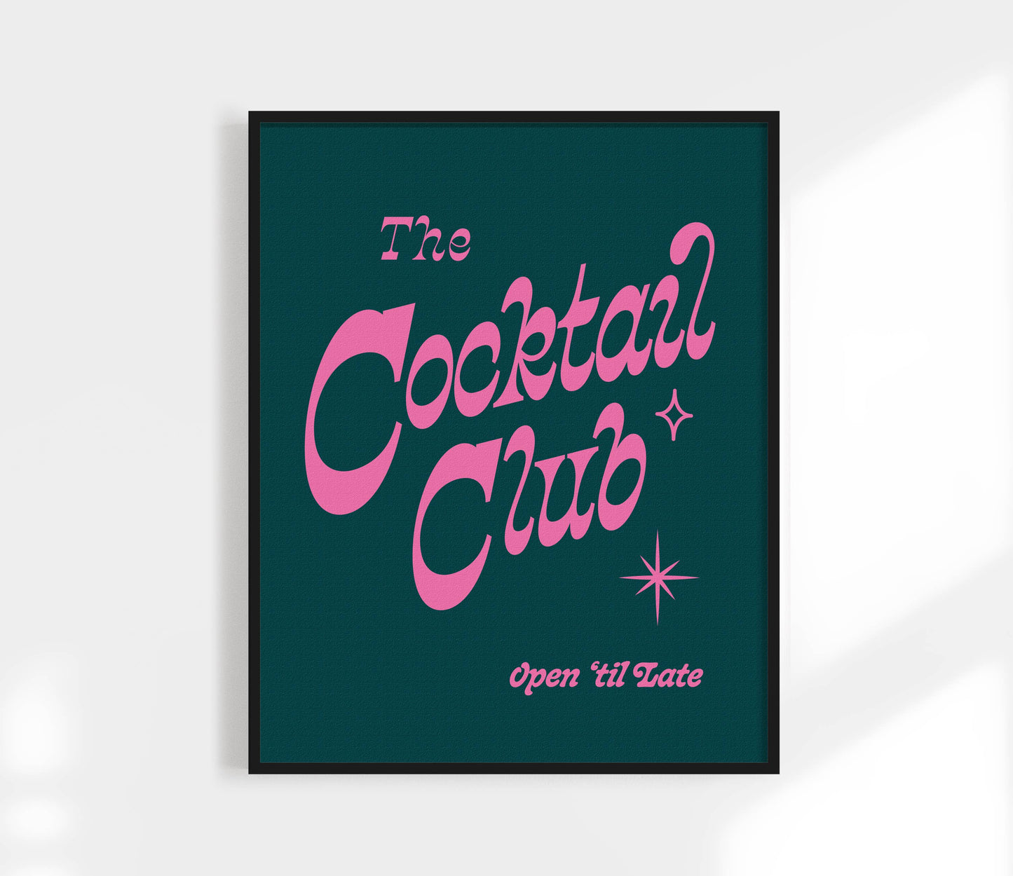 Cocktail Club Print Pink