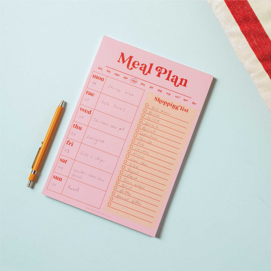 Weekly Meal Planner & Shopping List Pad