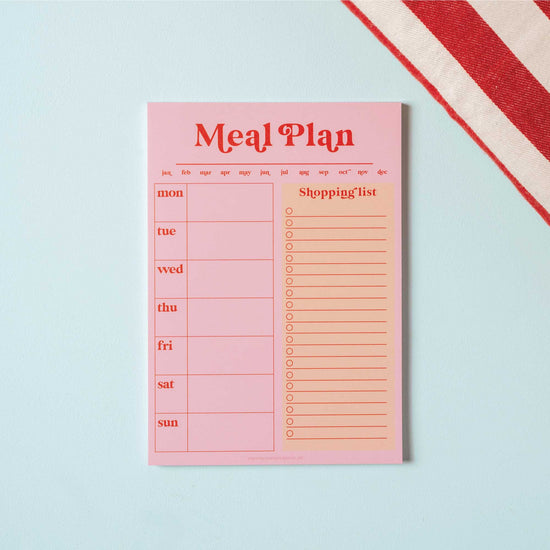 Weekly Meal Planner & Shopping List Pad