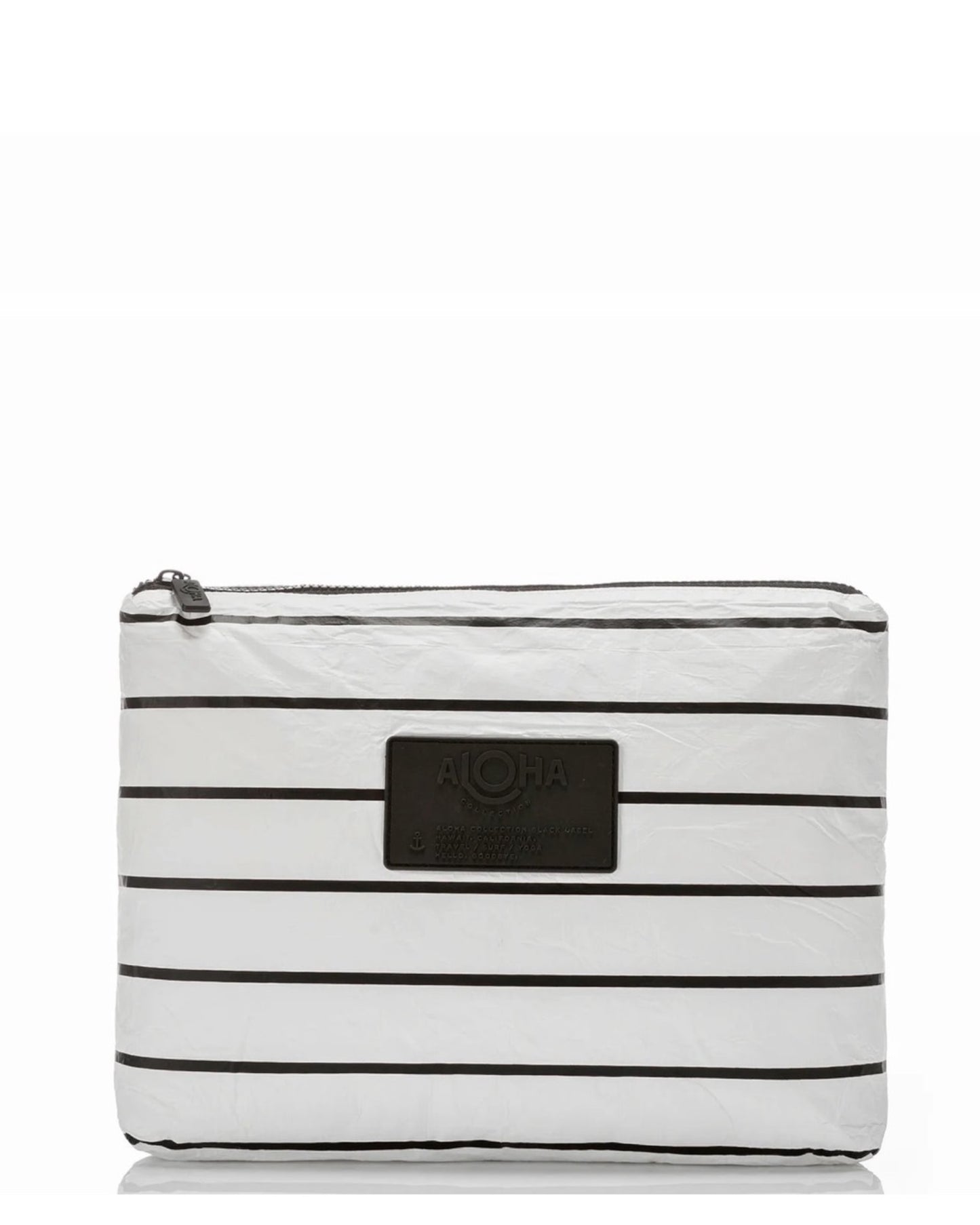 Aloha Collection Mid Pouch Pinstripe Black on White