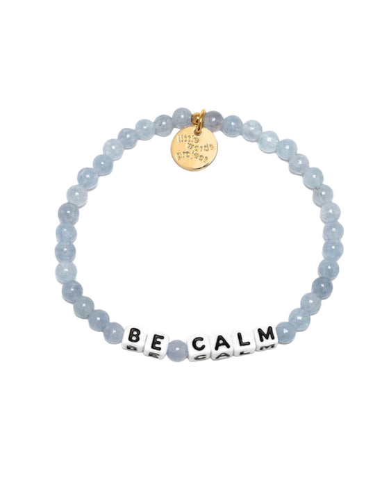 Little Words Project Be Calm Bracelet Aquamarine