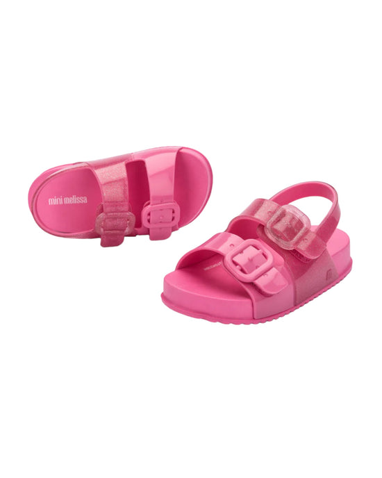 Mini Melissa Cozy Sandals Pink Glitter