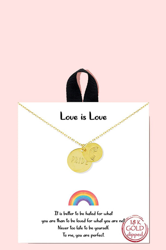 Love Is Love Gold Necklace