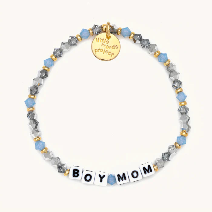 Little Words Project Boy Mom Bracelet Cornflower