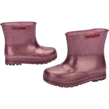 Mini Melissa Welly BB Rainboots Glitter Pink