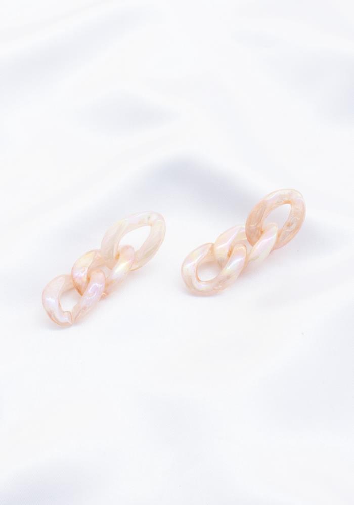 Iridescent Curb Link Earring