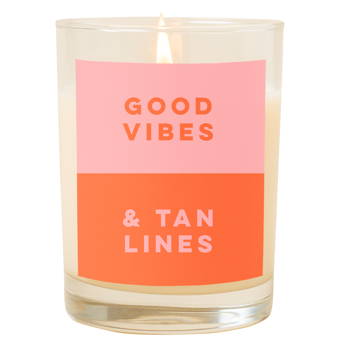 Candle Rocks Glass - Good Vibes & Tan Lines