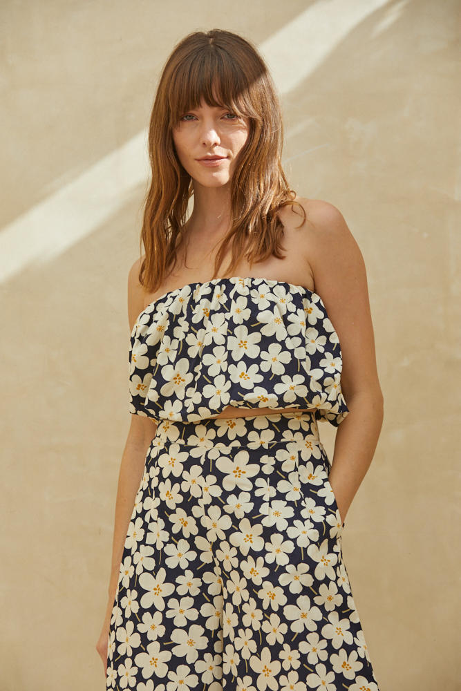 Find Me Floral Strapless Top