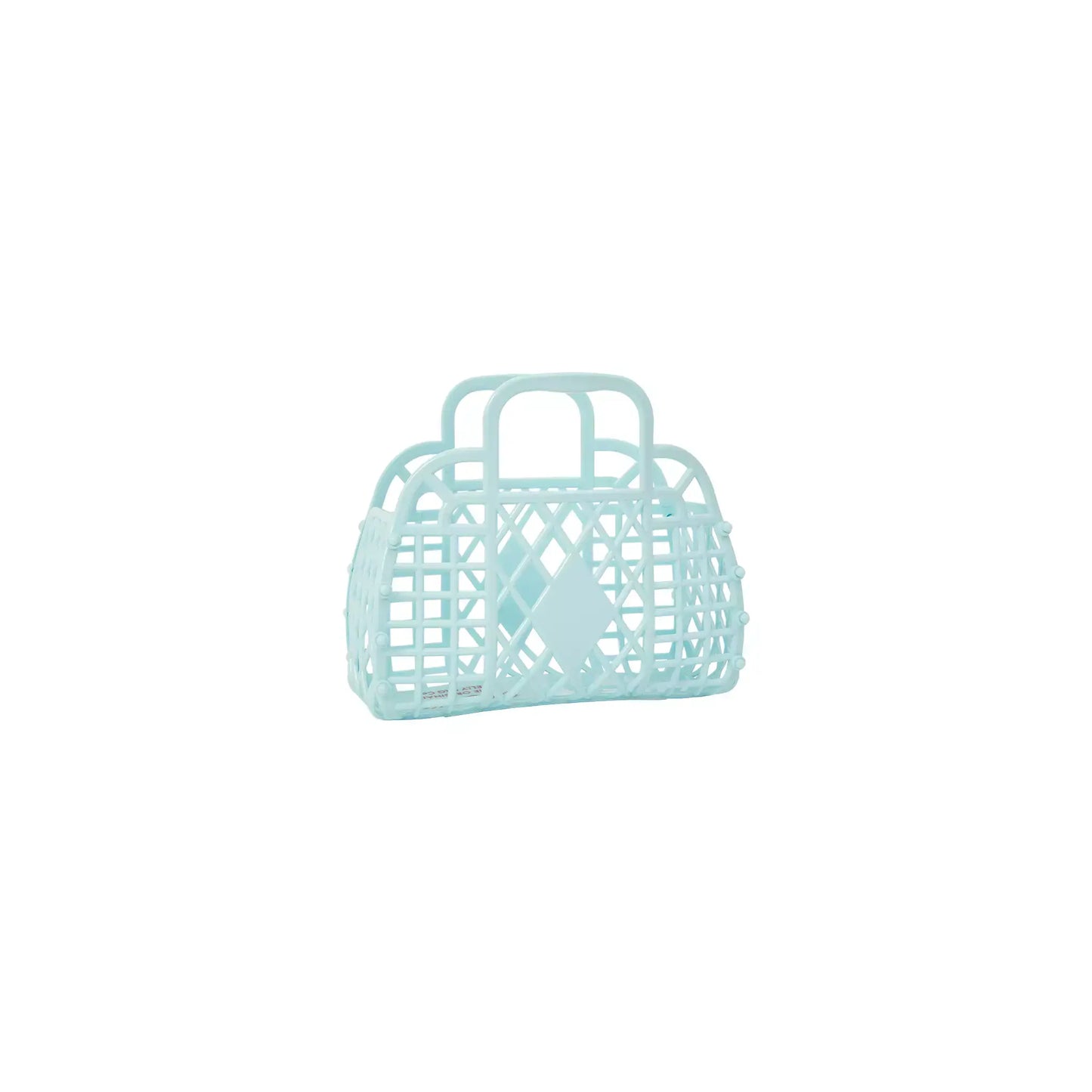 Mini Retro Basket Jelly Bag - Blue