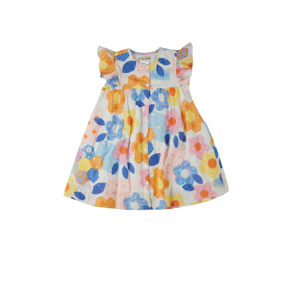 Load image into Gallery viewer, Patchwork Flower Patchwork Dress
