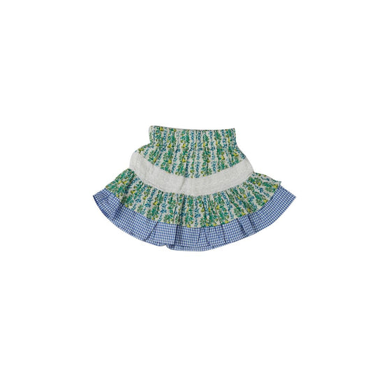 Load image into Gallery viewer, Bluebell Floral Ruffle Skirt
