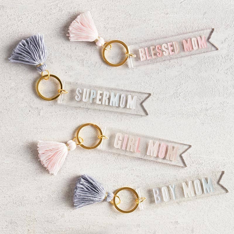 Girl Mom Keychain