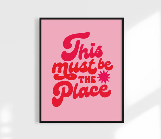 This Must Be The Place Print Cursive Red