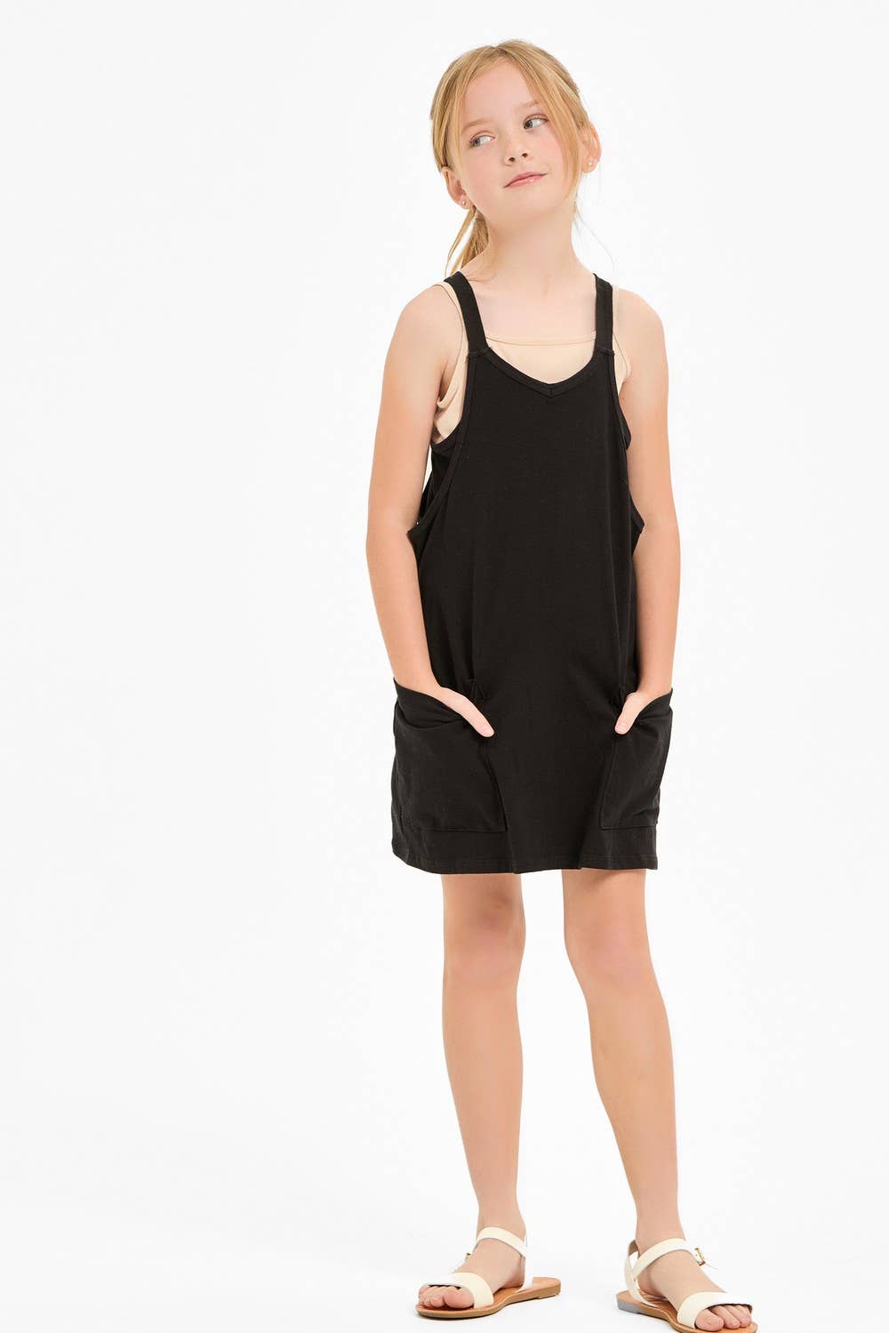 Kids Romper Dress Aqua