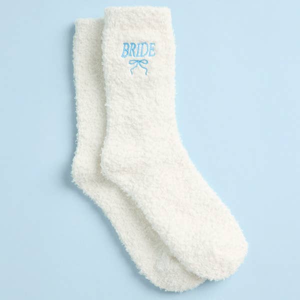 Bride Cloud Socks | bridal shower, bachelorette, ivory