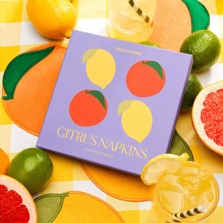 Citrus Cocktail Napkins - Set Of 4
