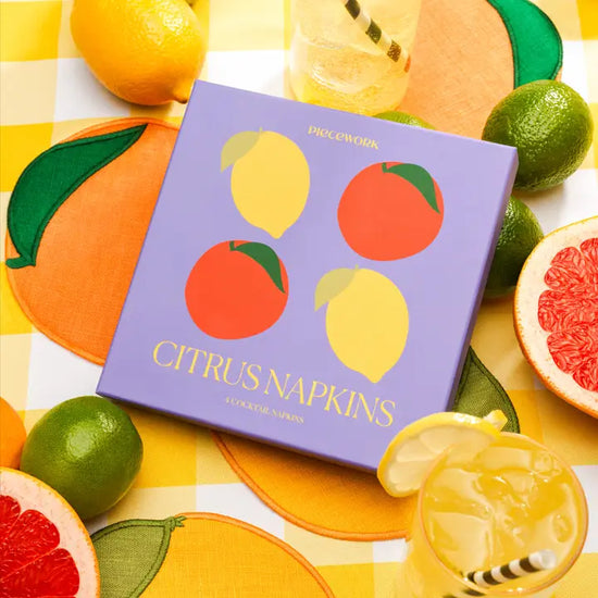 Citrus Cocktail Napkins - Set Of 4