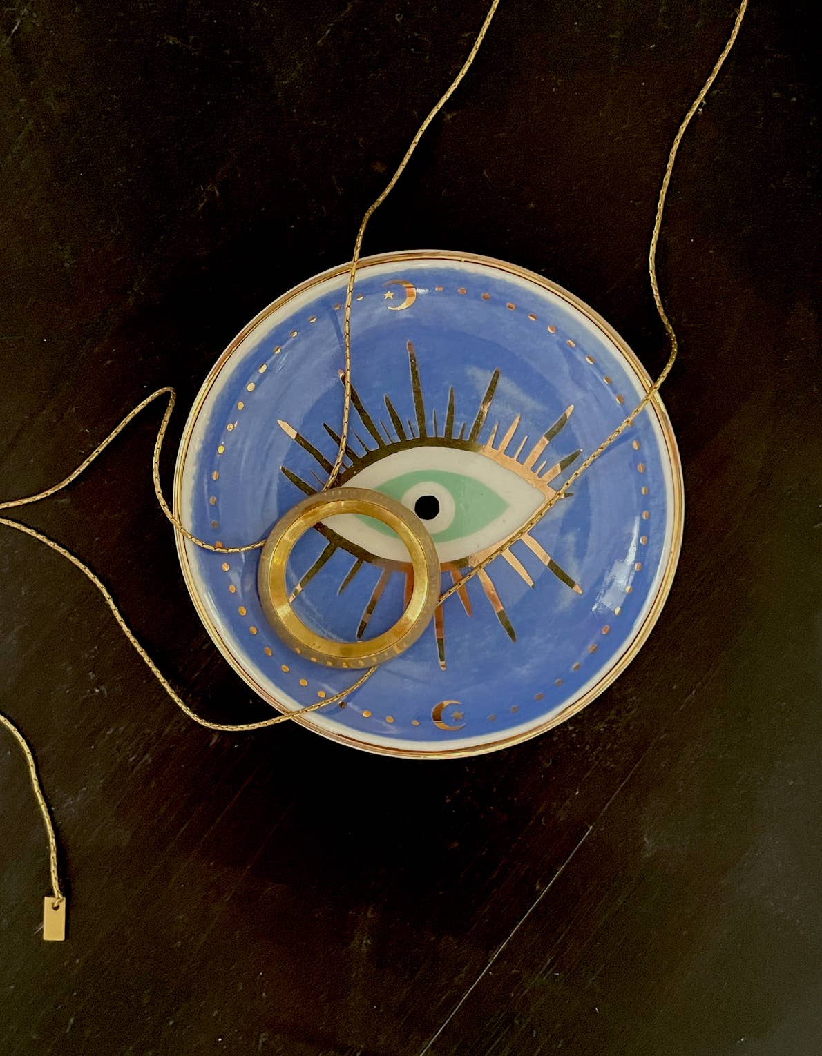 Porcelain Trinket Dish Evil Eye