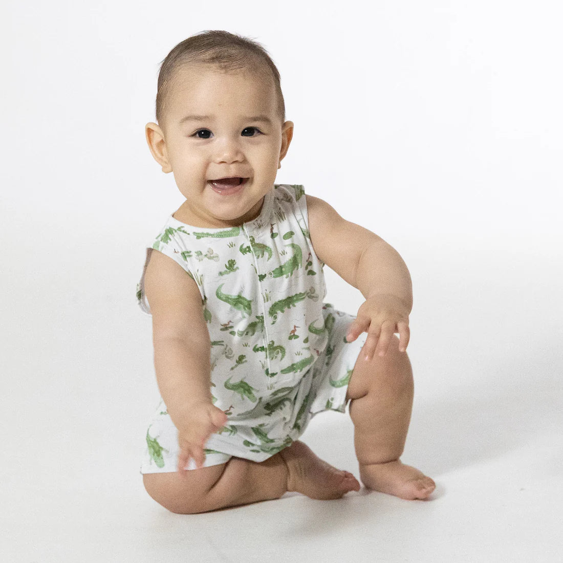 Angel Dear Sleeveless Shortie Crayon Alligators