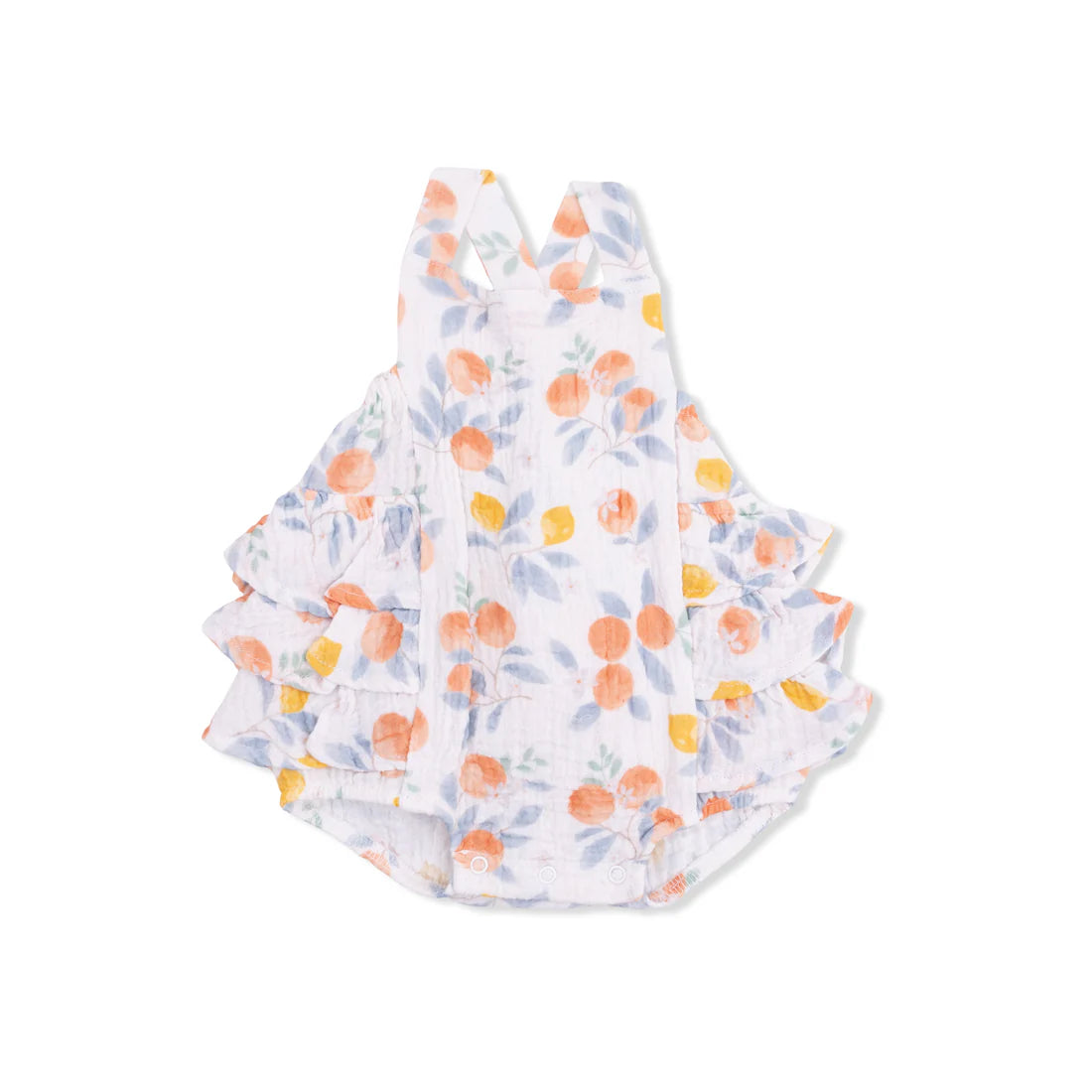Angel Dear Ruffle Sunsuit Citrus Floral