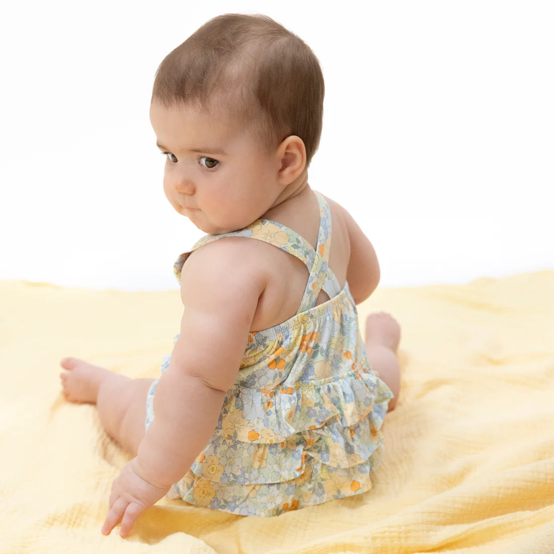 Angel Dear Ruffle Sunsuit Georgia Floral