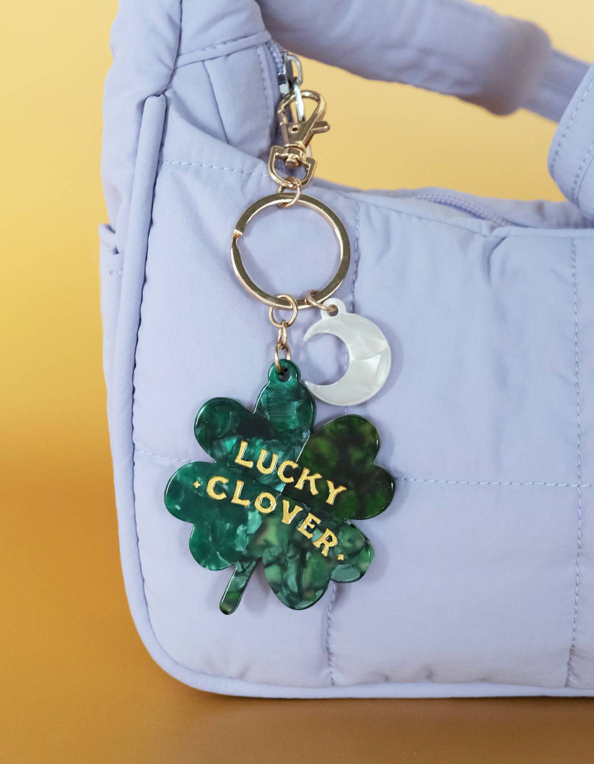 Lucky Bag Charm/Keychain Four Leaf Clover