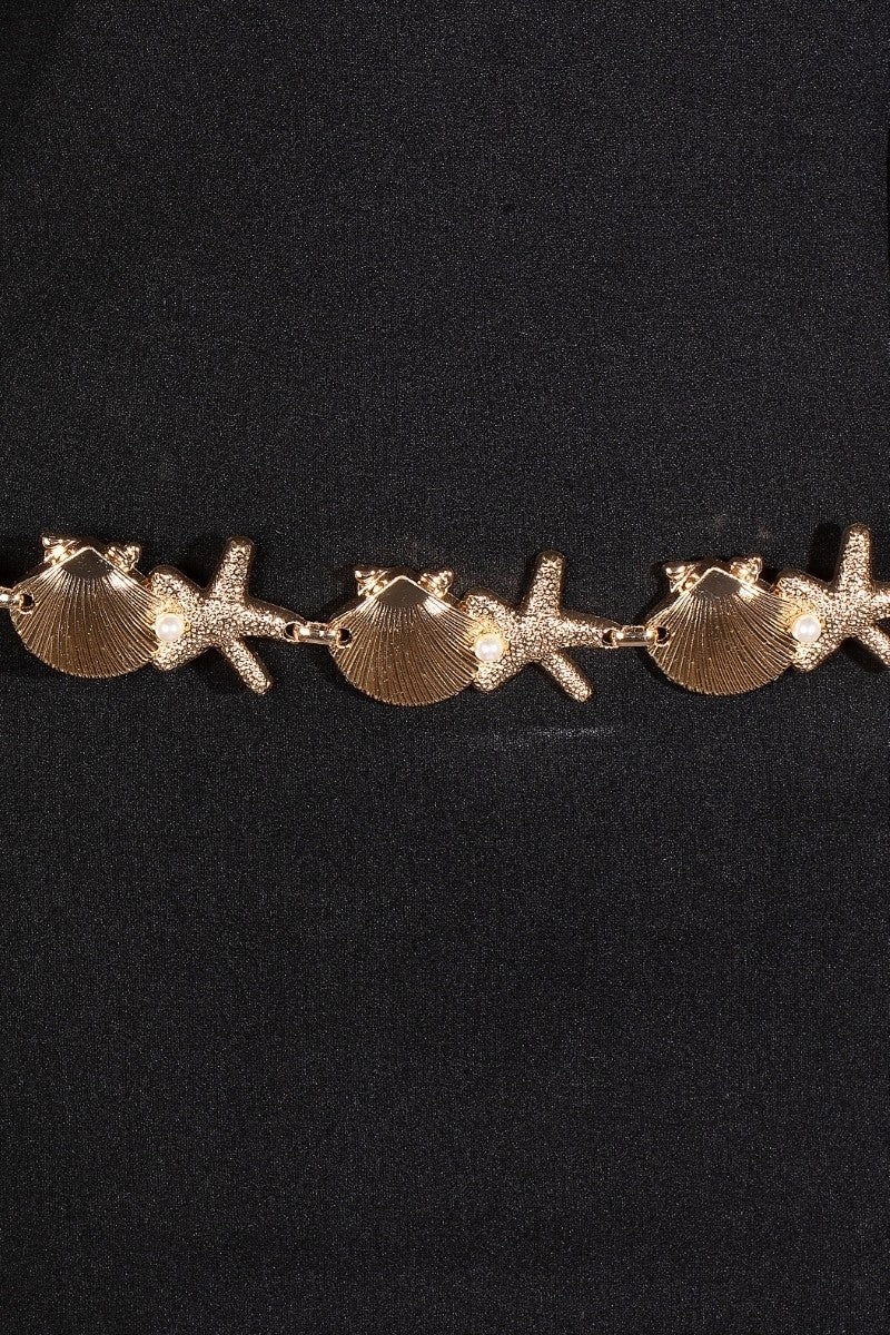 Sealife Chain Belt Gold