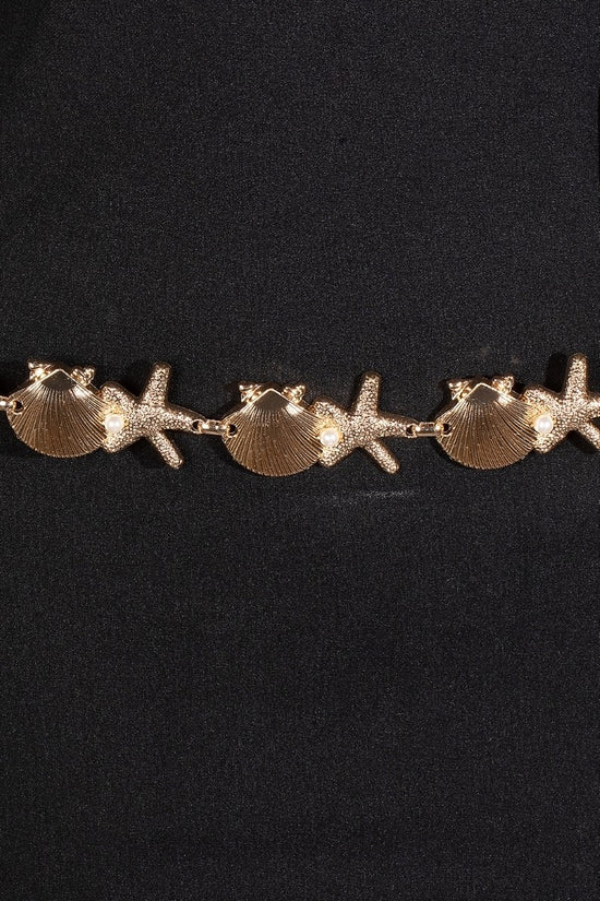 Sealife Chain Belt Gold