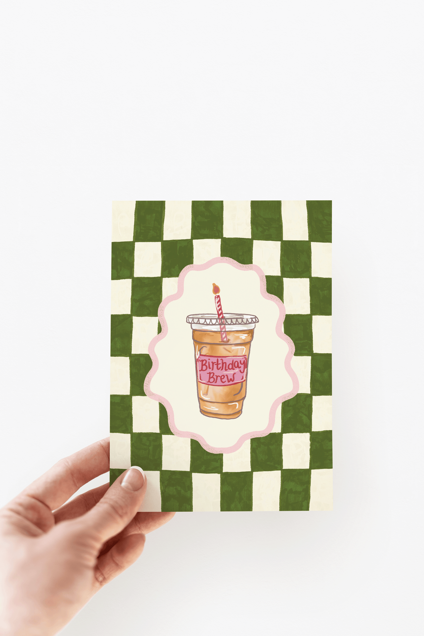 Birthday Brew Iced Coffee Coquette Caffeine Card
