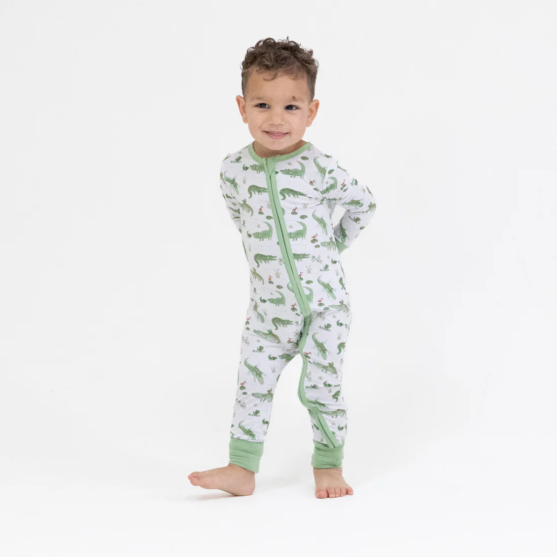 Angel Dear Convertible Romper PJ's Crayon Alligators