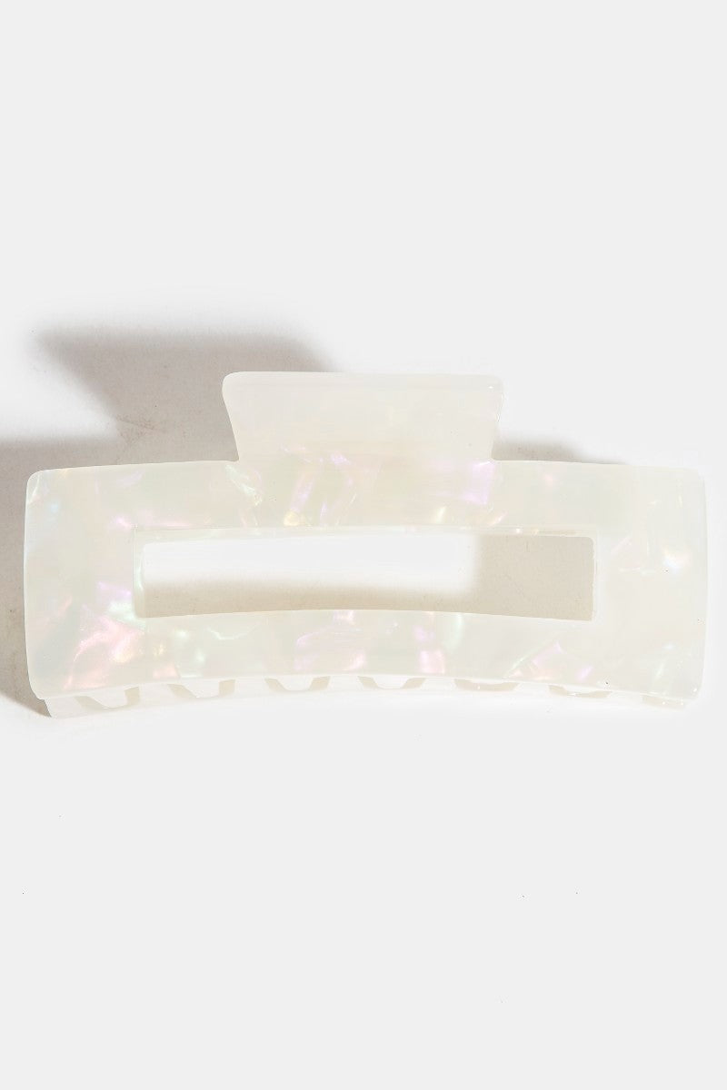 Rectangle Hair Claw Ivory