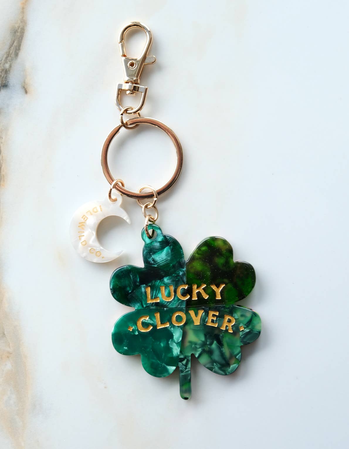 Lucky Bag Charm/Keychain Four Leaf Clover