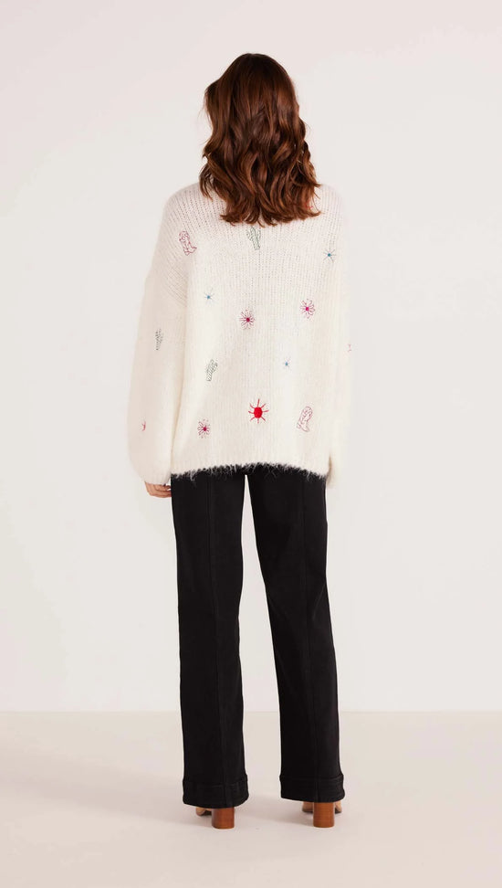 Mink Pink Rosalie Motif Knit Jumper(Cardigan)