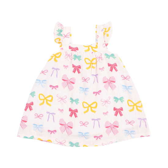 Load image into Gallery viewer, Angel Dear Colorful Bows Sundress and Diaper Cover
