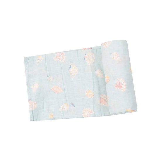 Load image into Gallery viewer, Angel Dear Pretty Seashells Swaddle Blanket
