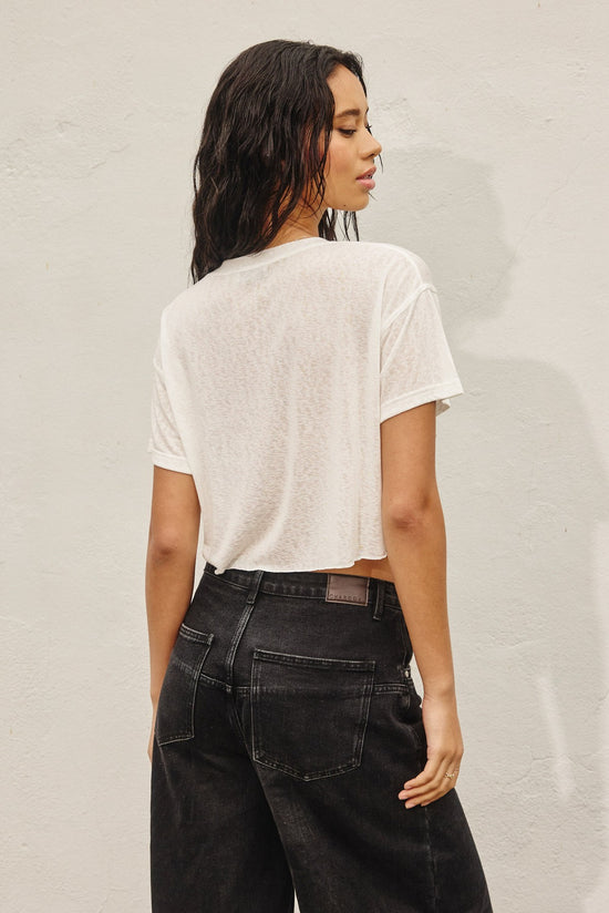 Raw Hem Tee Ivory