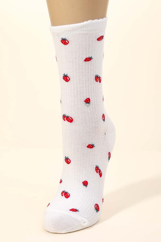 Strawberry Frill Socks