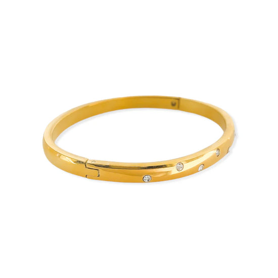 Load image into Gallery viewer, CZ Bangle Bracelet Water Resistant
