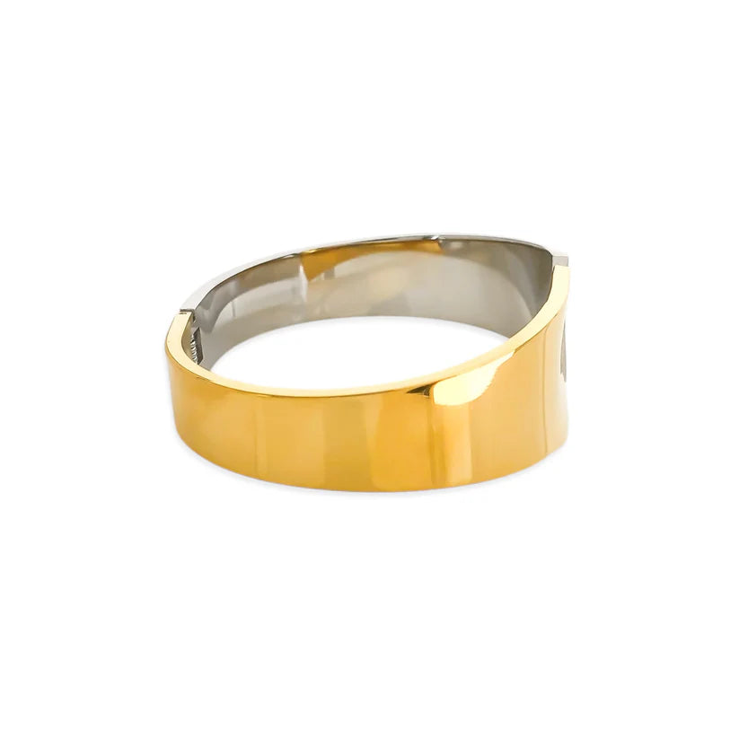 2 Tone Hinge Bracelet Water Resistant