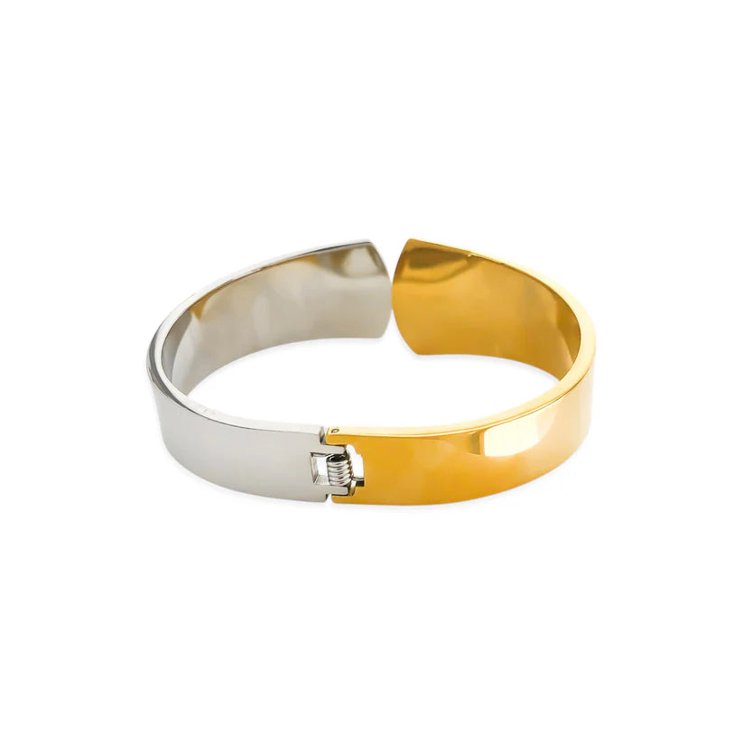 2 Tone Hinge Bracelet Water Resistant