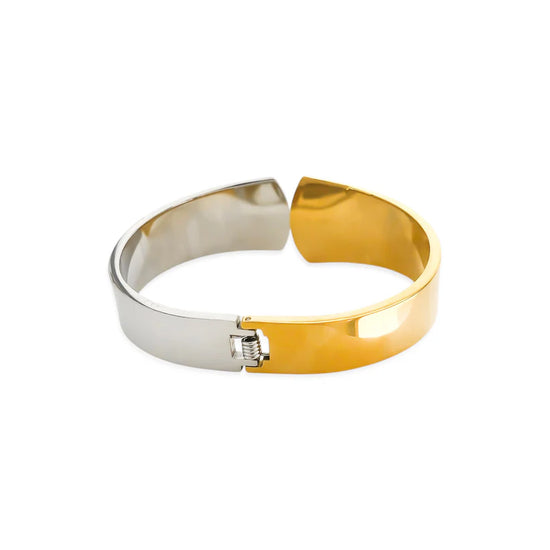 Load image into Gallery viewer, 2 Tone Hinge Bracelet Water Resistant
